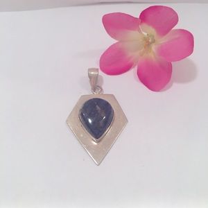 Sterling Silver Pendant with Labradorite Gemstone.